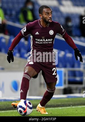 Ricardo Pereira di Leicester City - Brighton & Hove Albion / Leicester City, Premier League, Amex Stadium, Brighton, UK - 6 marzo 2021 solo per uso editoriale - si applicano le restrizioni DataCo Foto Stock