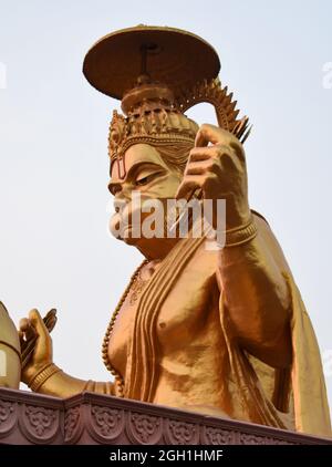 Pitra Parvat Hanuman Statua Indore MP India Foto Stock