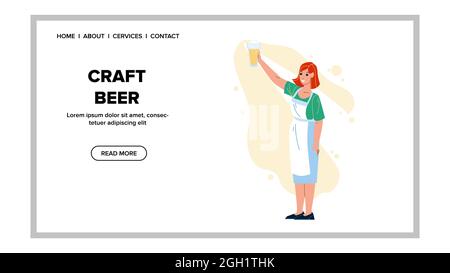 Craft Beer Girl presenta sul Vector Festival Illustrazione Vettoriale