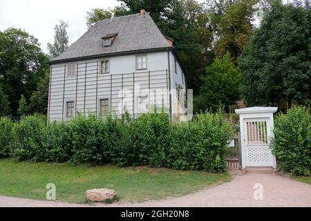 Goethes Gartenhaus, Park an der ILM, Weimar (nur fuer redaktionelle Verwendung. Keine Werbung. Referenzdatenbank: http://www.360-berlin.de. © Jens Kn Foto Stock