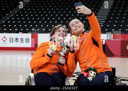 Tokyo, Giappone, 4 settembre 2021, Tokyo 2020 Giochi Paralimpici. Sedia a rotelle basket Olanda vs Cina. Medaglia d'oro per i Paesi Bassi. Foto Stock