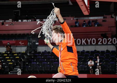 Tokyo, Giappone, 4 settembre 2021, Tokyo 2020 Giochi Paralimpici. Sedia a rotelle basket Olanda vs Cina. Medaglia d'oro per i Paesi Bassi. Foto Stock