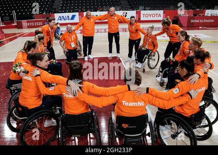 Tokyo, Giappone, 4 settembre 2021, Tokyo 2020 Giochi Paralimpici. Sedia a rotelle basket Olanda vs Cina. Medaglia d'oro per i Paesi Bassi. Foto Stock