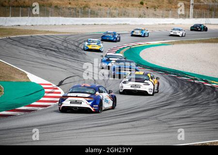 Azione durante il 4° round della Alpine Europa Cup 2021, dal 4 al 5 settembre 2021 sul circuito di Barcellona-Catalunya, a Montmelo, nei pressi di Barcellona, Spagna - Foto Xavi Bonilla/DPPI Foto Stock