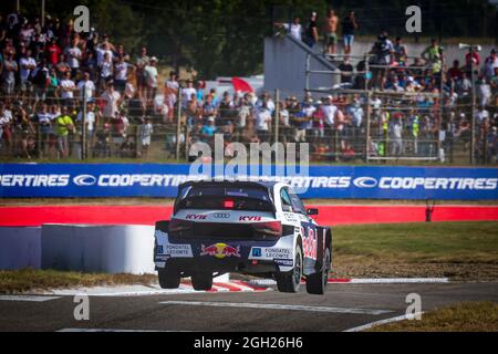 91 IDE Enzo (bel), team KYB EKS JC del Mondiale RX, Audi S1, World RX, azione, durante il Mondiale RX della Francia, 3° round del FIA World Rallycross Championship 2021, FIA WRX, dal 3 al 5 settembre, Circuit de Lohéac, Francia - Photo Paulo Maria / DPPI Foto Stock