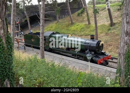 Locomotiva Foremake Hall - GWSR - Gloucestershire Warwickshire Steam Railway Foto Stock