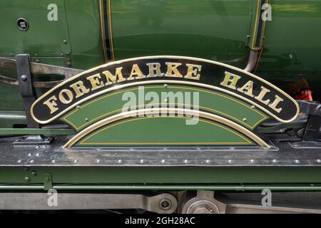 Locomotiva Foremake Hall - GWSR - Gloucestershire Warwickshire Steam Railway Foto Stock