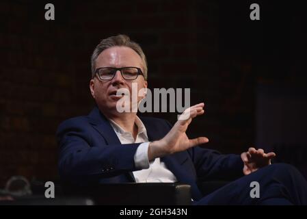 Colonia, Germania. 4 settembre 2021. L'autore e sociologo Andreas Reckwitz, Professore di Sociologia Generale e Sociologia Culturale all'Università Humboldt di Berlino, parlerà e discuterà a phil.COLOGNE, il festival internazionale della filosofia. Credit: Horst Galuschka/dpa/Horst Galuschka dpa/Alamy Live News Foto Stock