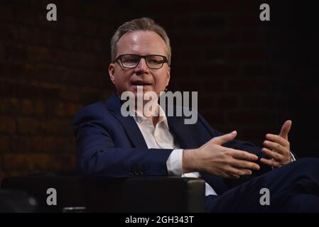 Colonia, Germania. 4 settembre 2021. L'autore e sociologo Andreas Reckwitz, Professore di Sociologia Generale e Sociologia Culturale all'Università Humboldt di Berlino, parlerà e discuterà a phil.COLOGNE, il festival internazionale della filosofia. Credit: Horst Galuschka/dpa/Horst Galuschka dpa/Alamy Live News Foto Stock