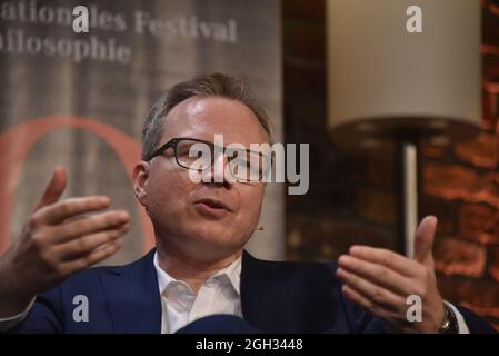 Colonia, Germania. 4 settembre 2021. L'autore e sociologo Andreas Reckwitz, Professore di Sociologia Generale e Sociologia Culturale all'Università Humboldt di Berlino, parlerà e discuterà a phil.COLOGNE, il festival internazionale della filosofia. Credit: Horst Galuschka/dpa/Alamy Live News Foto Stock