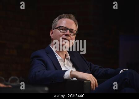 Colonia, Germania. 4 settembre 2021. L'autore e sociologo Andreas Reckwitz, Professore di Sociologia Generale e Sociologia Culturale all'Università Humboldt di Berlino, parlerà e discuterà a phil.COLOGNE, il festival internazionale della filosofia. Credit: Horst Galuschka/dpa/Horst Galuschka dpa/Alamy Live News Foto Stock