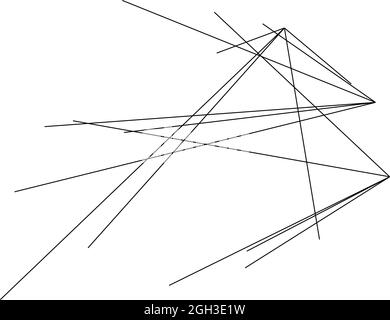 Struttura casuale dell'elemento delle linee geometriche angolari. Vettore elemento linee astratte irregolari – illustrazione vettoriale stock, grafica clip-art Illustrazione Vettoriale