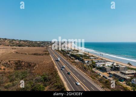 Pacific Coast Highway a Malibu, California Foto Stock