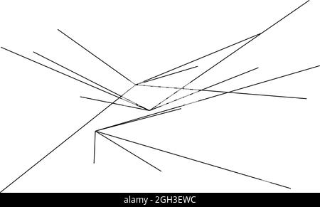 Struttura casuale dell'elemento delle linee geometriche angolari. Vettore elemento linee astratte irregolari – illustrazione vettoriale stock, grafica clip-art Illustrazione Vettoriale