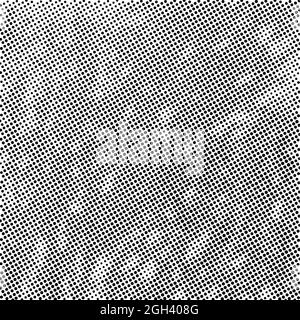 Sfondo nero con grunge punteggiato a mezzitoni. Trendy distress elemento di design sporco. Sovrapposizione trama punti. Stile grungo Illustrazione Vettoriale