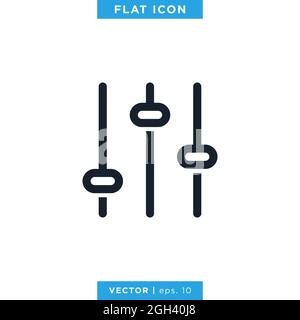 Icona equalizzatore modello di disegno di disegno di disegno di stock vettoriale. Vettore eps 10. Illustrazione Vettoriale