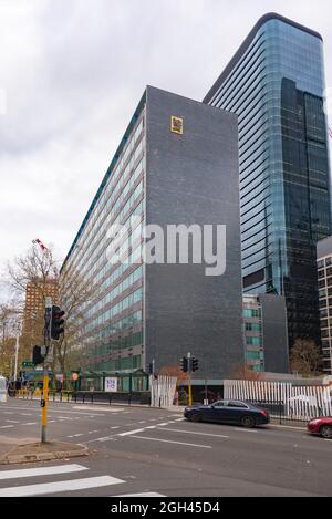 Maggio 2021, Sydney: L'edificio modernista MLC del 1956 a North Sydney, New South Wales, Australia, è stato recentemente nominato patrimonio dello Stato. Foto Stock