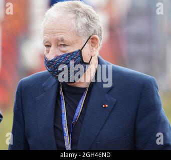 Zandvoort, Niederlande. 4 settembre 2021. 04.09.2021, Circuit Park Zandvoort, Zandvoort, FORMULA 1 HEINEKEN GRAN PREMIO D'OLANDA 2021, nella foto del Presidente FIA Jean Todt Credit: dpa/Alamy Live News Foto Stock