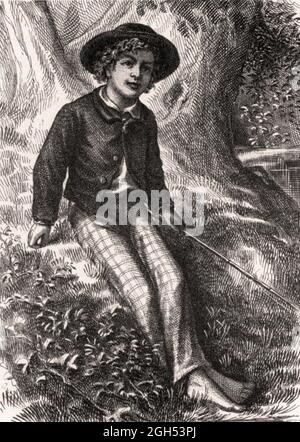 Frontespizio della prima edizione delle avventure di Tom Sawyer di Mark Twain - 1876 Foto Stock