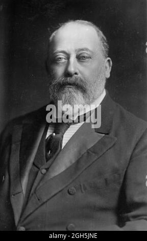 Un ritratto di re Edoardo VII che fu re d'Inghilterra dal 1901 al 1910 Foto Stock