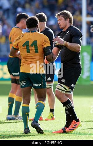 Perth, Australia, 5 Settembre, 2021. Marika Koroibete dei Wallabies dopo il campionato di rugby e la partita di Bledisloe Cup tra i Wallabies australiani e la Nuova Zelanda All Blacks. Credit: Graham Conaty/Speed Media/Alamy Live News Foto Stock