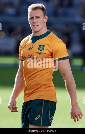 Perth, Australia, 5 Settembre, 2021. REECE Hodge of the Wallaby dopo il campionato di rugby e la partita di Bledisloe Cup tra i wallaby australiani e la Nuova Zelanda All Blacks. Credit: Graham Conaty/Speed Media/Alamy Live News Foto Stock