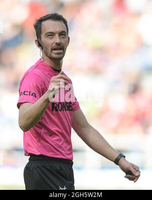 Newcastle, Regno Unito. 05 settembre 2021. Arbitro James Child in azione durante la partita a Newcastle, Regno Unito il 9/5/2021. (Foto di Simon Whitehead/News Images/Sipa USA) Credit: Sipa USA/Alamy Live News Foto Stock