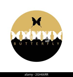 icona a farfalla che può essere utilizzata in base alle esigenze del progettista Illustrazione Vettoriale