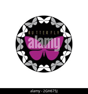 icona a farfalla che può essere utilizzata in base alle esigenze del progettista Illustrazione Vettoriale