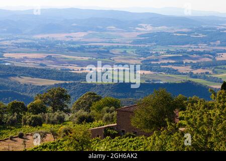 Paesaggio tipico della Toscana, in Italia. Foto Stock