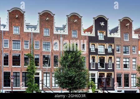 Canal homes - Amsterdam Foto Stock