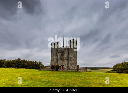 Hiorne Tower a Arundel Park, West Sussex, Regno Unito Foto Stock