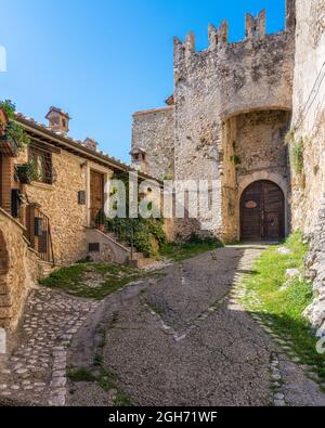 Vista panoramica a Palombara Sabina, bellissima cittadina in provincia di Roma, Lazio, Italia. Foto Stock