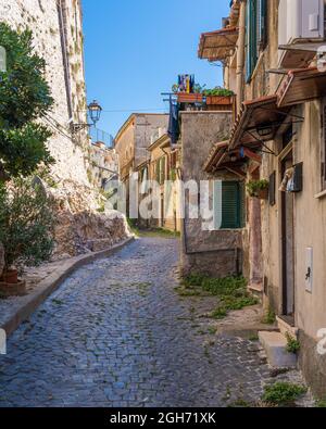 Vista panoramica a Palombara Sabina, bellissima cittadina in provincia di Roma, Lazio, Italia. Foto Stock