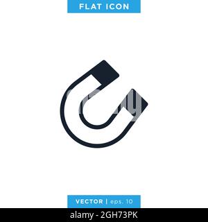 Modello di disegno con icone magnetiche per il disegno del vettore. Vettore eps 10. Illustrazione Vettoriale