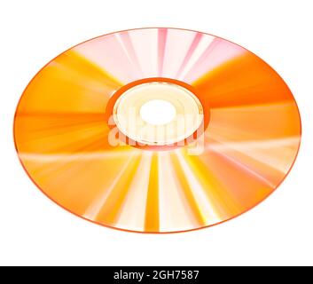 CD CD CD Golden DVD Compact Disc, musica o informazioni Foto Stock