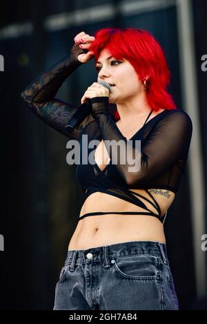 Napa, California, 5 settembre 2021, Donna Missal in occasione del BottleRock Festival 2021. Credit: Ken Howard/Alamy Live News Foto Stock