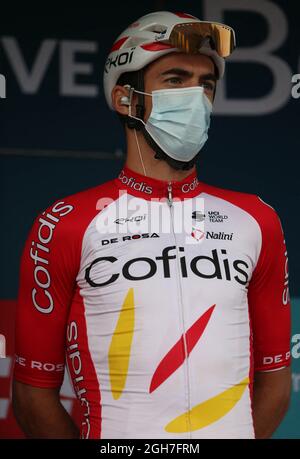 Christophe Laporte di Cofidis durante il Benelux Tour 2021, Stage 6, Ottignies-Louvain-la-Neuve - Houffalize (207,6 km) il 4 settembre 2021 a Houffalize, Belgio. Foto di Laurent Lairys/ABACAPRESS.COM Foto Stock