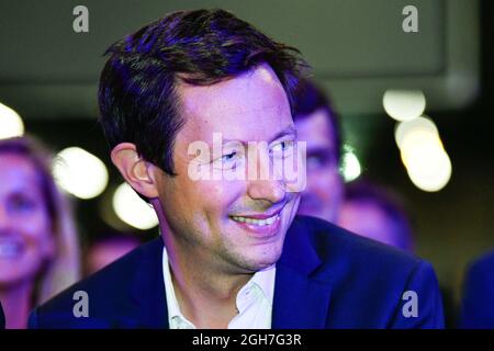 Francois-Xavier Bellamy, filosofo francese e deputato europeo, membro del partito francese di destra Les Republicains (LR) durante l'annuale 'Campus des Jeunes Republicains' (Campus dei giovani repubblicani) tenuto presso il Parc Floral di Parigi, Francia, il 5 settembre 2021. Foto di Victor Joly/ABACAPRESS.COM Foto Stock