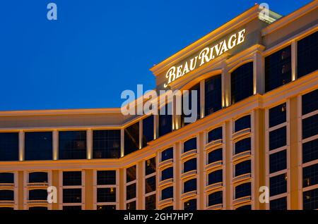 Beau Rivage Casino è illustrato, 5 settembre 2021, a Biloxi, Mississippi. Beau Rivage è di proprietà e gestita da MGM Resorts International. Foto Stock