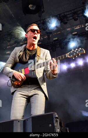 Napa, California, 5 settembre 2021, Cage the Elephant performance al BottleRock Festival 2021. Credit: Ken Howard/Alamy Live News Foto Stock