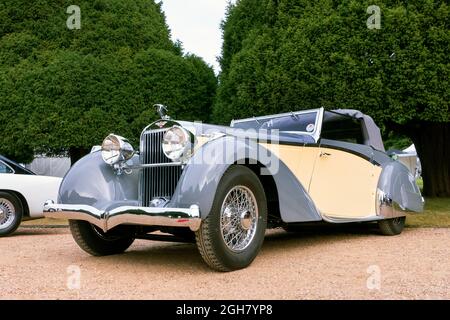 1935 Hispano-Suiza M-70 al Hampton Court Concours D' Elegance 2021 Foto Stock