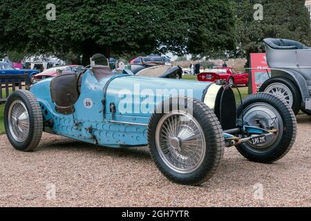 1934 Bugatti Type 59 GP car al Hampton Court Concours D' Elegance 2021 Foto Stock