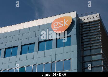 GlaxoSmithKline edificio in Polonia, società farmaceutica britannica globale. Foto Stock