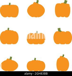 Set di zucche - illustrazione vettoriale Illustrazione Vettoriale