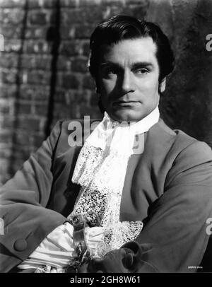 LAURENCE OLIVIER Ritratto come Capitano MacHeath nel BEGGAR'S OPERA 1953 regista PETER BROOK libretto John Gay scrittori Denis Cannan e Christopher Fry musica Arthur Bliss Costume design Georges Wakhevitch Herbert Wilcox Productions / British Lion Film Corporation Foto Stock