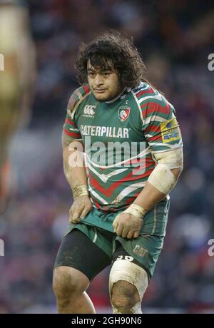 Logovi'i Mulipola delle Leicester Tigers in azione durante la partita LV=Cup tra Leicetser Tigers e London Wasps a Welford Road a Leicester, Regno Unito, il 26 gennaio 2013. Foto Stock