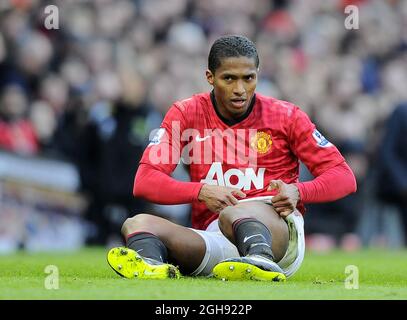 Luis Antonio Valencia del Manchester United durante la partita della Barclays Premier League tra il Manchester United e Norwich City al Old Trafford il 02 marzo 2013. Foto Simon Bellis Foto Stock