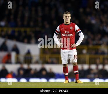 Jack Wilshere di Arsenal è sconcertato durante la partita della Barclays Premier League tra Tottenham Hotspur e Arsenal al White Hart di Londra, UK Lane, il 03 marzo 2013. Foto Stock