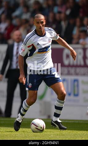 Darren Pratley di Bolton Wanderers durante la partita del campionato Sky Bet tra Burnley e Bolton Wanderers in Turf Moor Stadium, Burnley, Regno Unito il 3 agosto 2013. Foto Stock